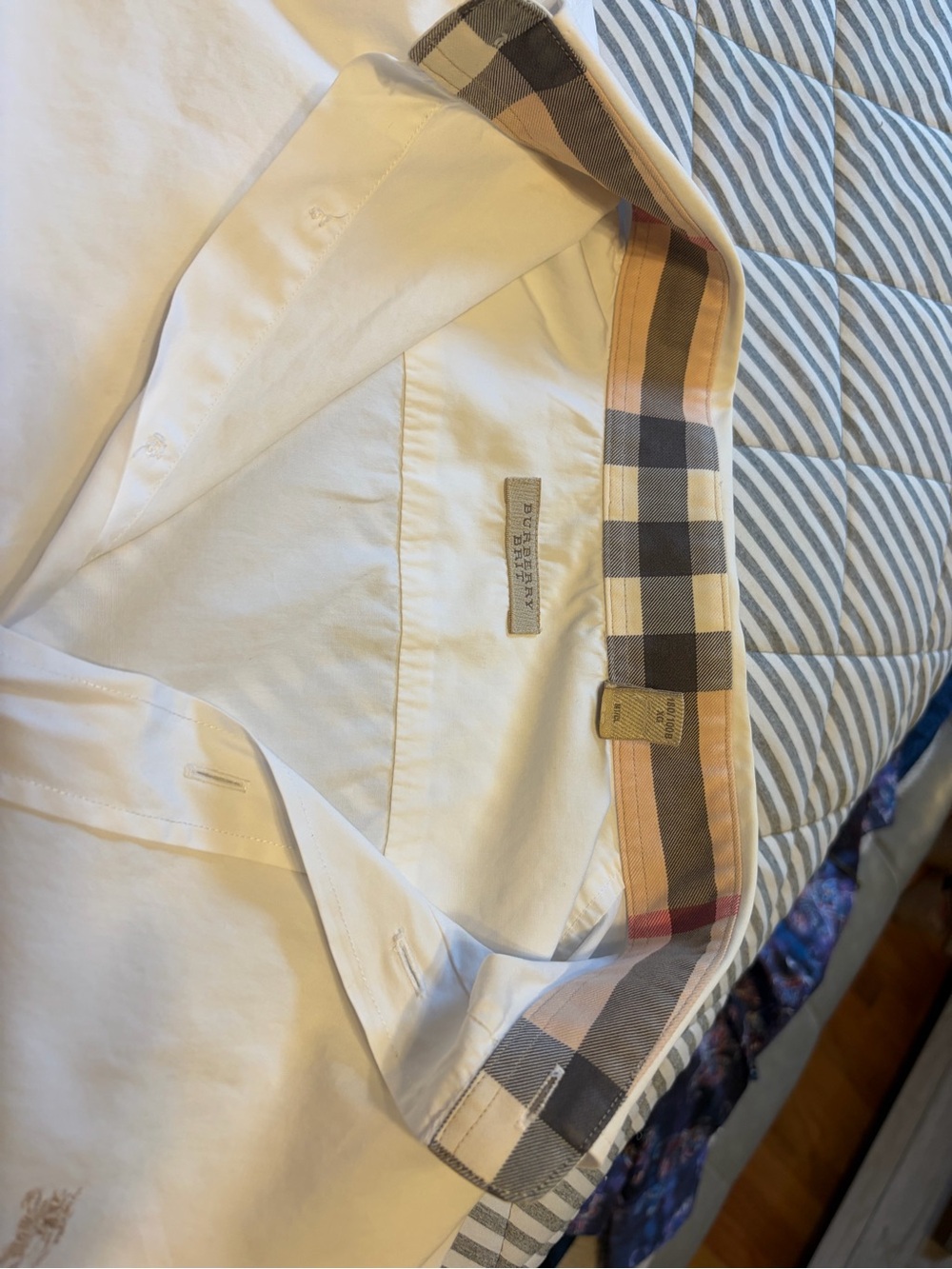 White Burberry Men’s cotton shirt in XL